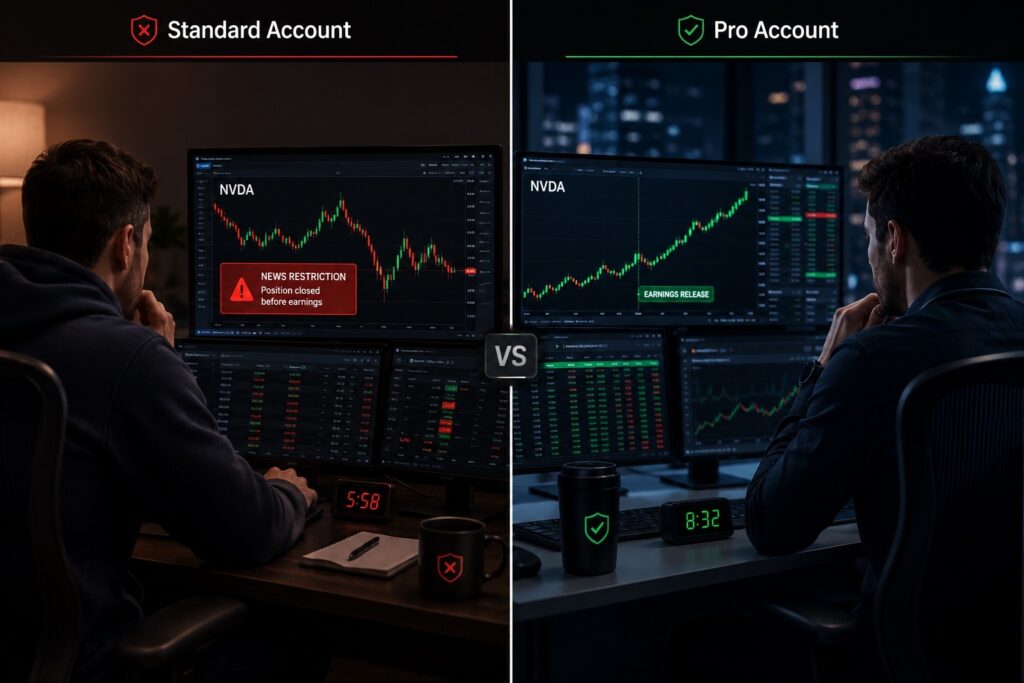 OneStopProp Standard vs Pro Account: Which One Is Right for You? 2 OneStopProp Standard vs Pro account comparison during NVDA earnings trading