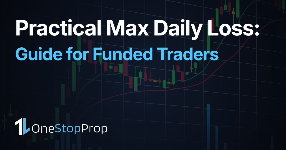 funded trader reviewing max daily loss limit on trading dashboard before session