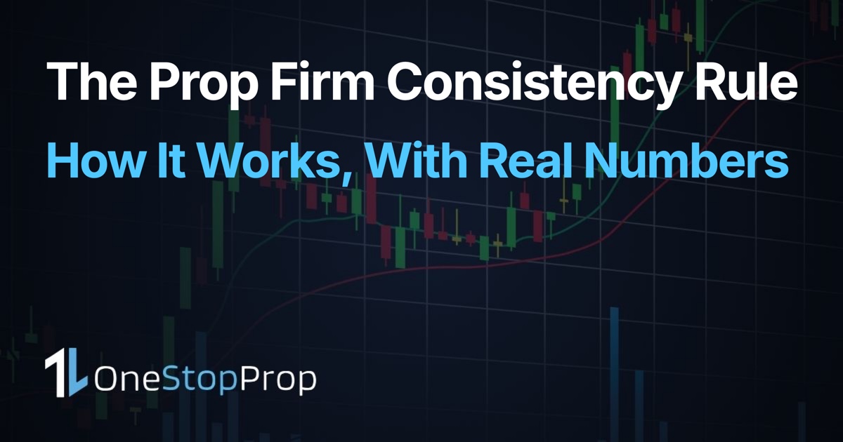 The prop firm consistency rule explained with real numbers, OneStopProp guide